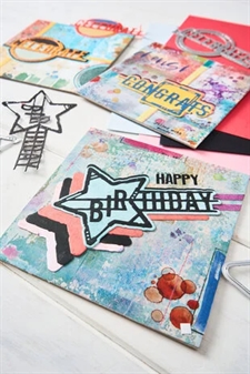 Sizzix 25th Birthday Collection - Thinlits / Seth Apter Word Wafers Birthday